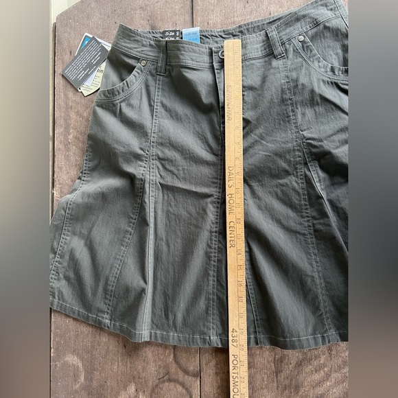 NWT Kuhl Splash Skirt Women Sz8 Gray Unlined Outdoor Hiking Flare Pockets Snap - Picture 9 of 14